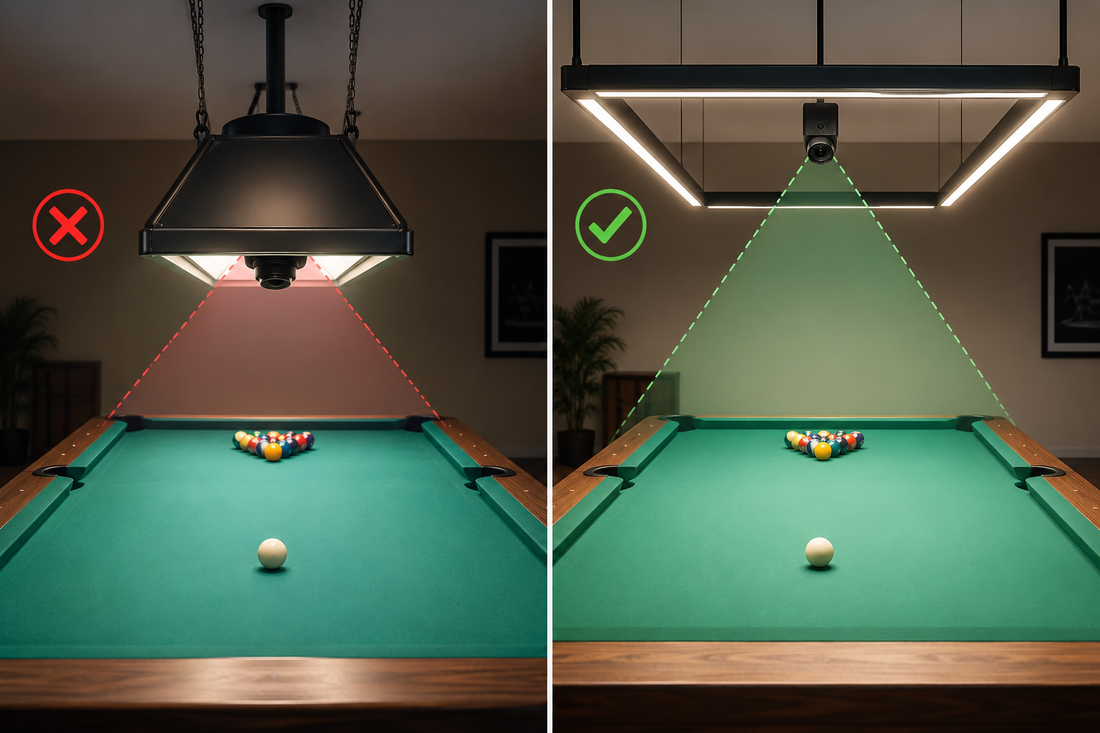 Lighting an Overhead Pool Table Camera: Why Perimeter Lighting Wins