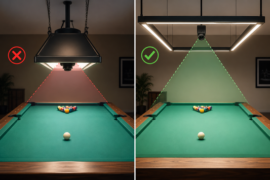 Lighting an Overhead Pool Table Camera: Why Perimeter Lighting Wins